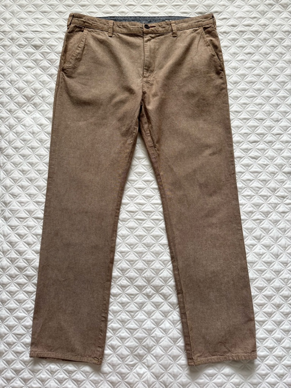 Bullhead Slim Brown Cotton Twill Chinos Trousers Pants Size 34x32